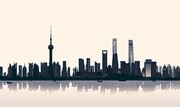 城市剪影背景图片