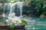 山水梨花风景壁纸