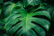 大片叶子植物图片