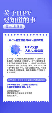 科普医疗知识HPV健康宣传图片素材