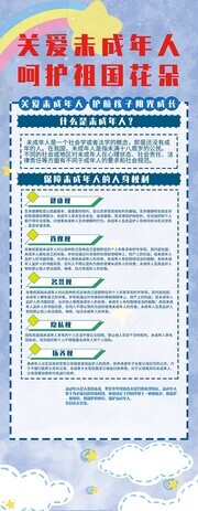 关爱未成年人宣传海报