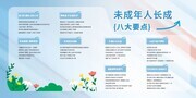 未成年人长成八大要点宣传栏图片素材