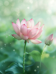 唯美荷花风景图