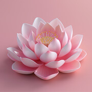 一朵3D荷花的图片