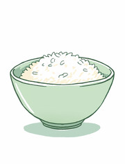 手绘一碗饭图片