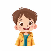 卡通小男孩插画图片
