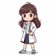 卡通医生插画图片