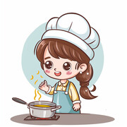 卡通厨师插画图片