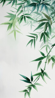 竹子插画图片
