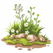 卡通植物手绘插画图片