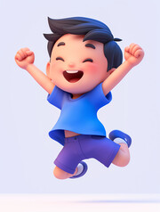 快乐儿童3D插画图片