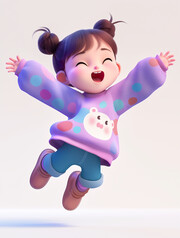 快乐儿童人物插画