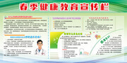 绿色春季健康教育宣传栏