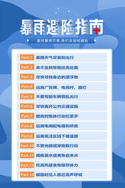 暴雨避险指南海报