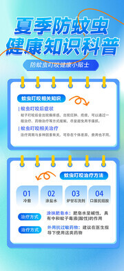 夏季防蚊虫健康知识科普海报