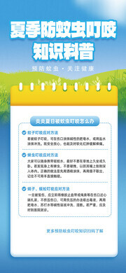 夏季防蚊虫叮咬知识科普海报