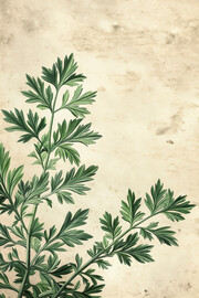 高清艾草叶子插图
