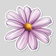 卡通小花贴纸图片素材