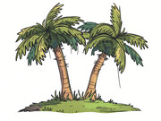 棕榈树植物插画