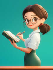 卡通教师人物图