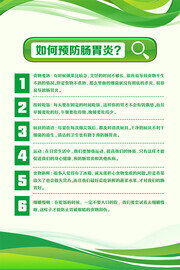 绿色如何预防肠胃炎海报
