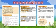 学生宿舍安全教育宣传展板图片下载