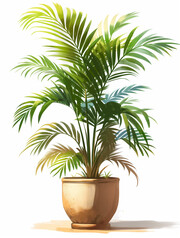 盆栽植物插画