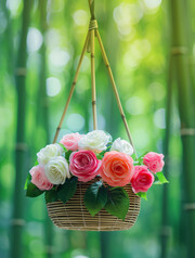 玫瑰花篮图片