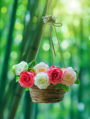 玫瑰花篮花卉壁纸