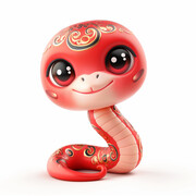 蛇年吉祥物插画图片