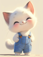 可爱猫咪萌宠插画图片