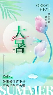 大暑二十四节气海报