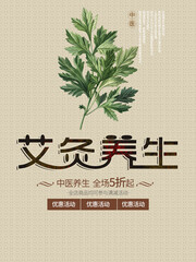 艾灸养生海报模板