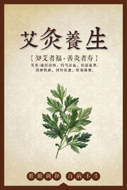 中医艾灸养生海报
