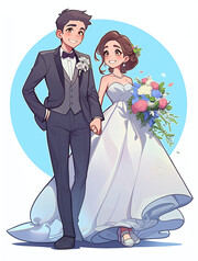 婚纱照新郎新娘人物图片