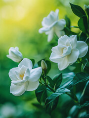 清新栀子花背景图片