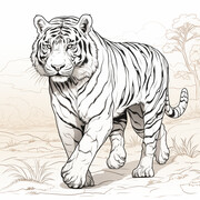 老虎插画的图片素材