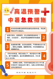 高温预警中暑急救措施广告