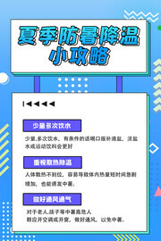 夏季防暑防晒宣传图片下载
