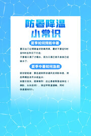 防暑降温小常识海报