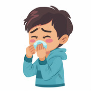 感冒的插画的高清图片素材