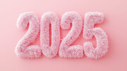 创意2025粉色艺术字