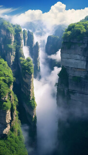 创意山峰风景壁纸图片
