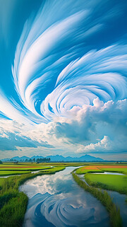 风暴和田园风景图片