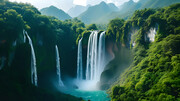 瀑布风景高清图片