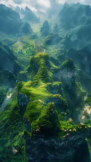创意青山风景壁纸
