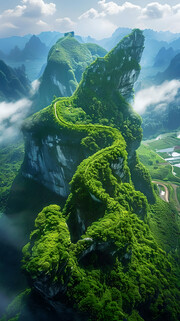 创意高山景色壁纸