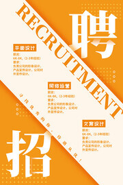 橙色人才招聘广告