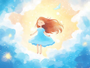 卡通女孩插画图片素材