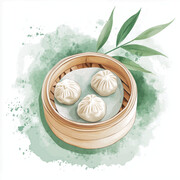 小笼包早餐美食图片